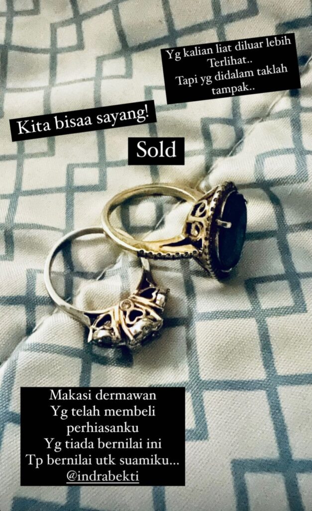 Aldila Jelita Jual Cincin dan Tas Pasca Dinyinyirin Netizen
